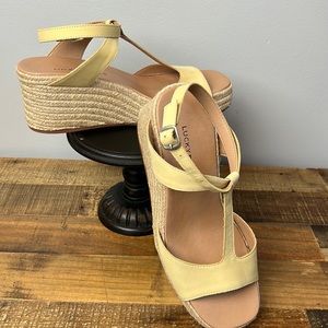 LUCKY Brand Jute Wedge Strap Sandals 9 1/2 Medium